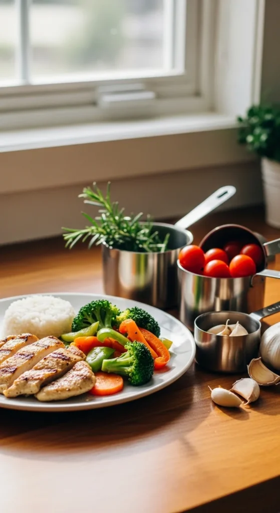 how to portion diet food without scale