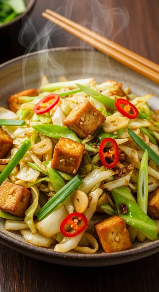 Cabbage Stir-Fry with Tofu