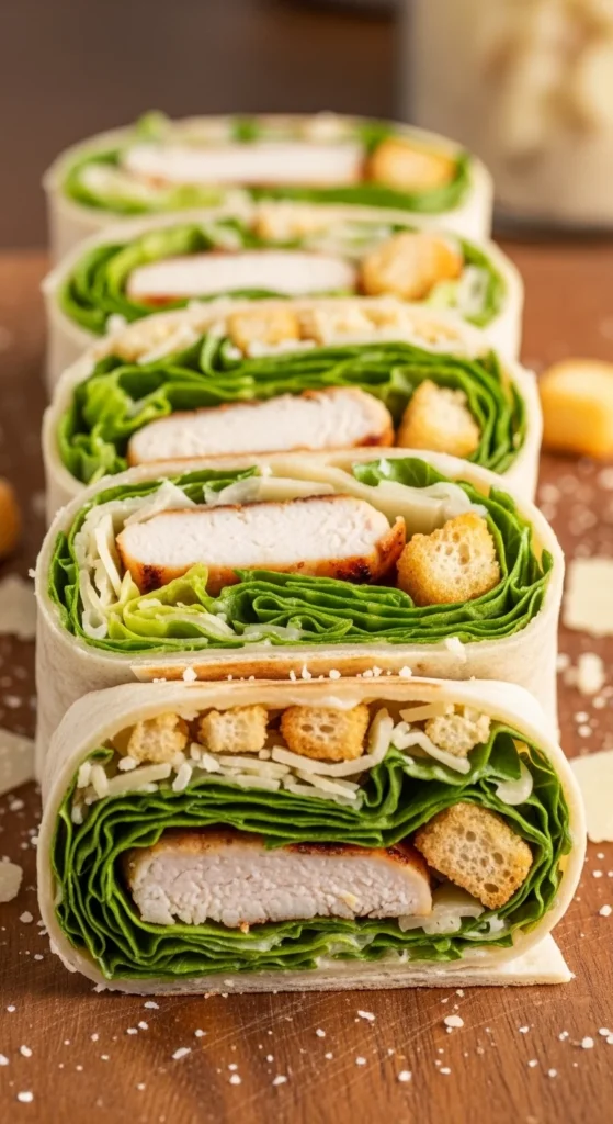Chicken Caesar Salad Wraps