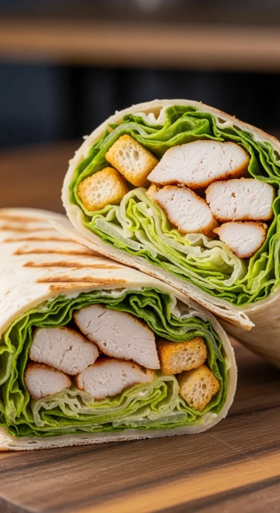 Chicken Caesar Salad Wraps