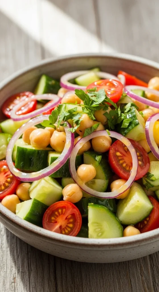 Chickpea Salad with Lemon Dressing