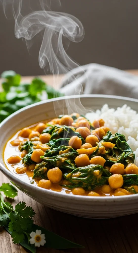 Chickpea and Spinach Curry