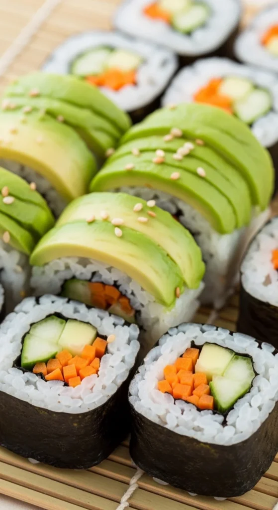Chilled Vegetable Sushi Rolls
