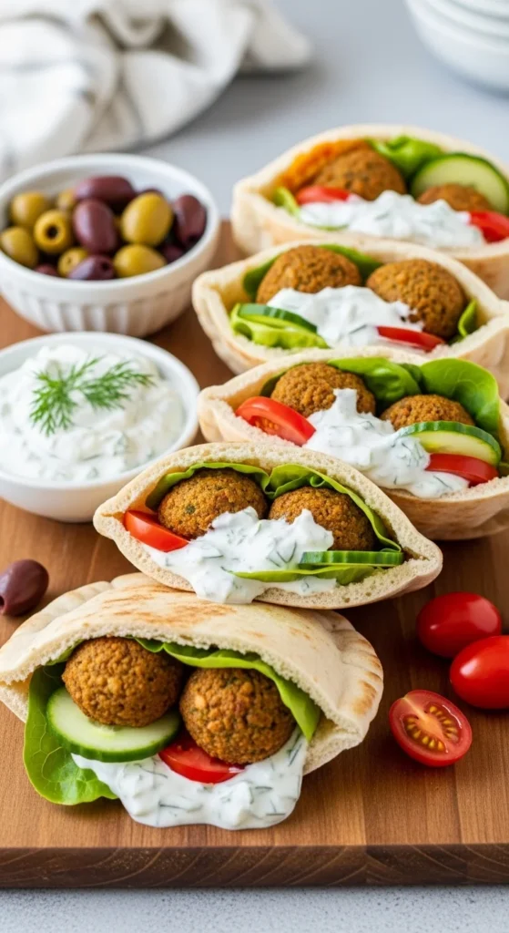  Falafel Pockets with Tzatziki