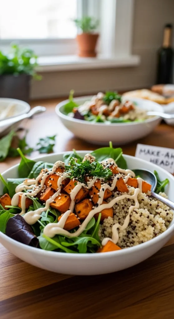 Grain Bowls with Roasted Sweet Potato