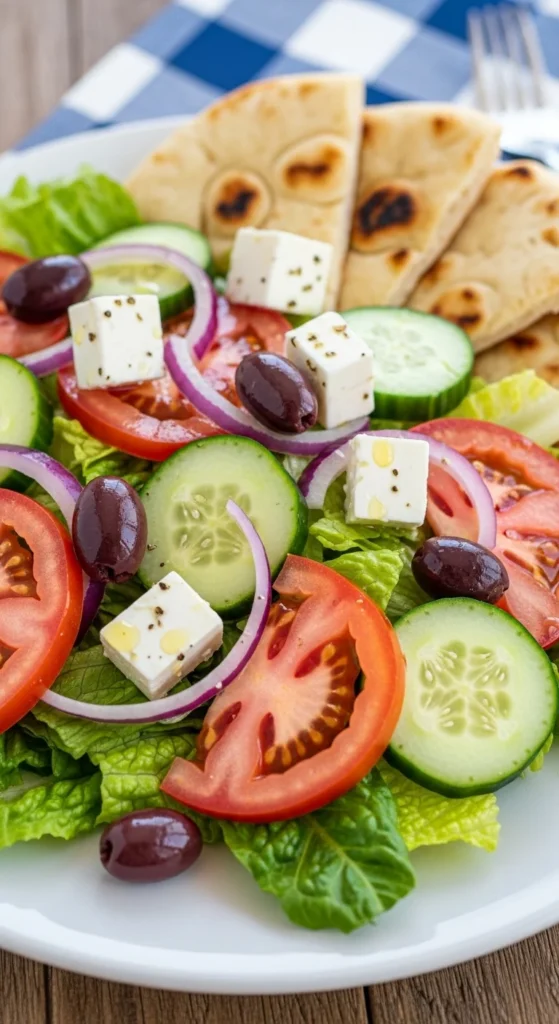 Greek Salad with Pita