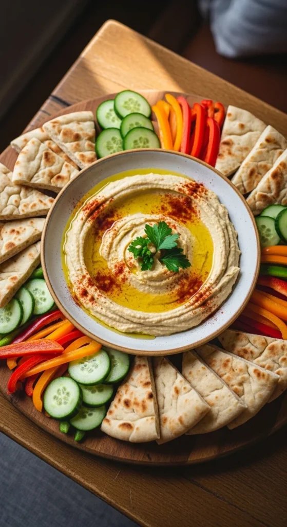 Hummus and Pita Platter