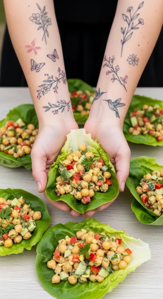 Quick Chickpea Salad Cups