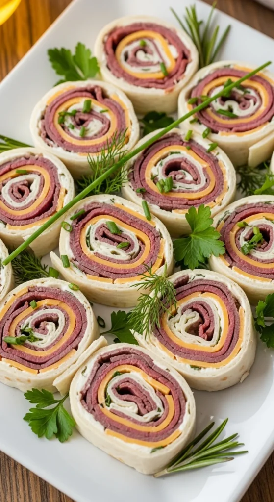 Roast Beef and Cheese Pinwheels