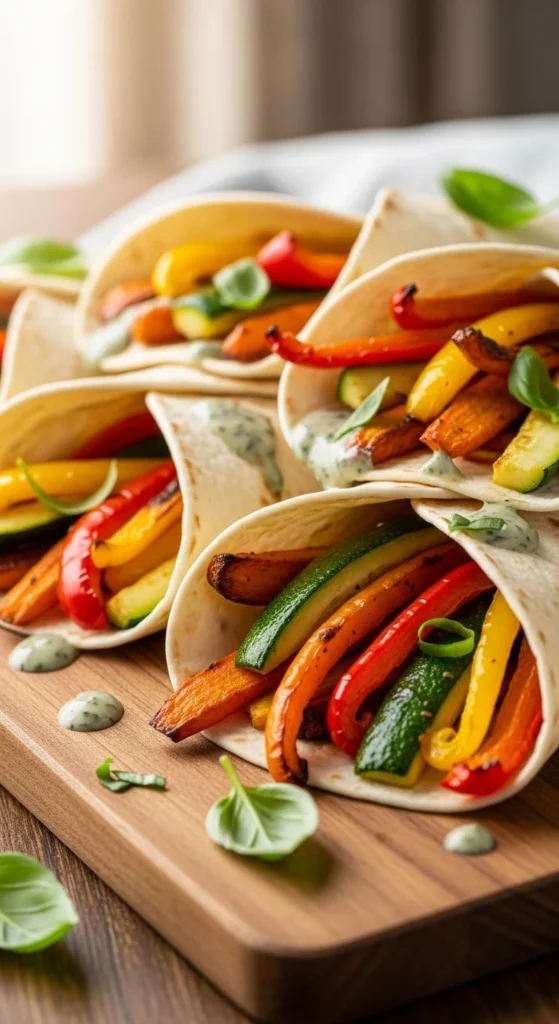 Roasted Veggie Wraps