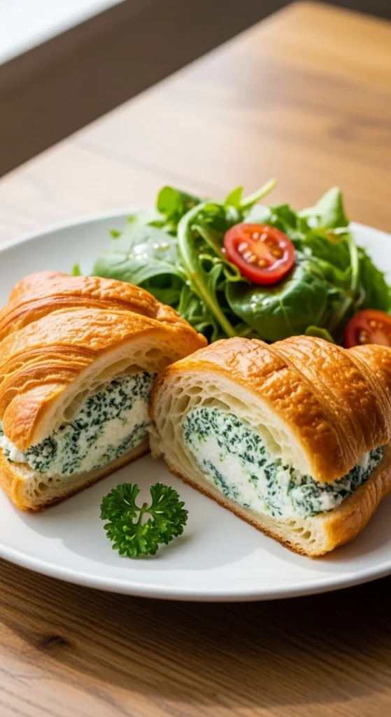 Spinach and Ricotta Stuffed Croissants