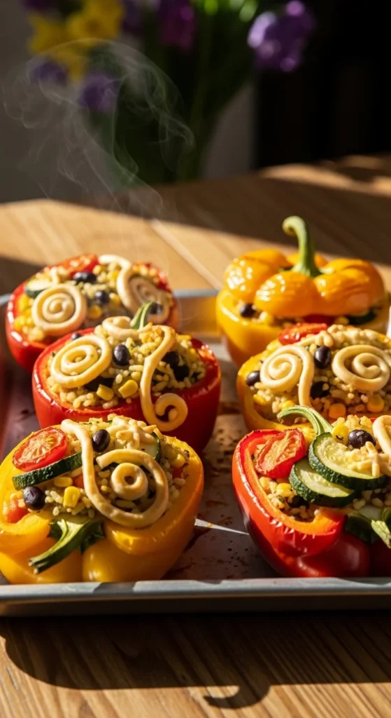 Stuffed Bell Peppers with Rice