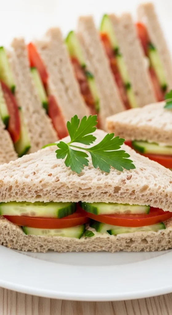 Tomato and Cucumber Sandwiches