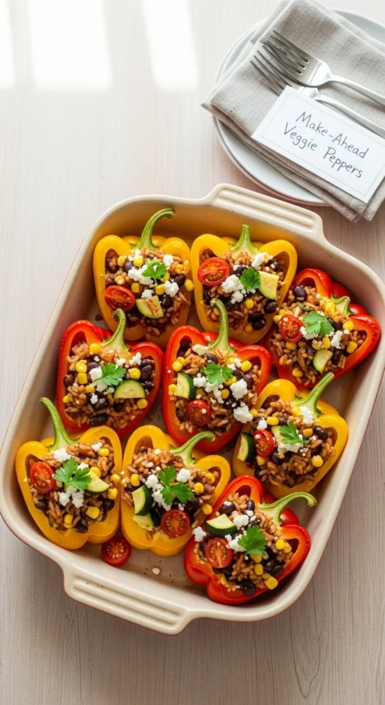 Veggie-Stuffed Bell Peppers