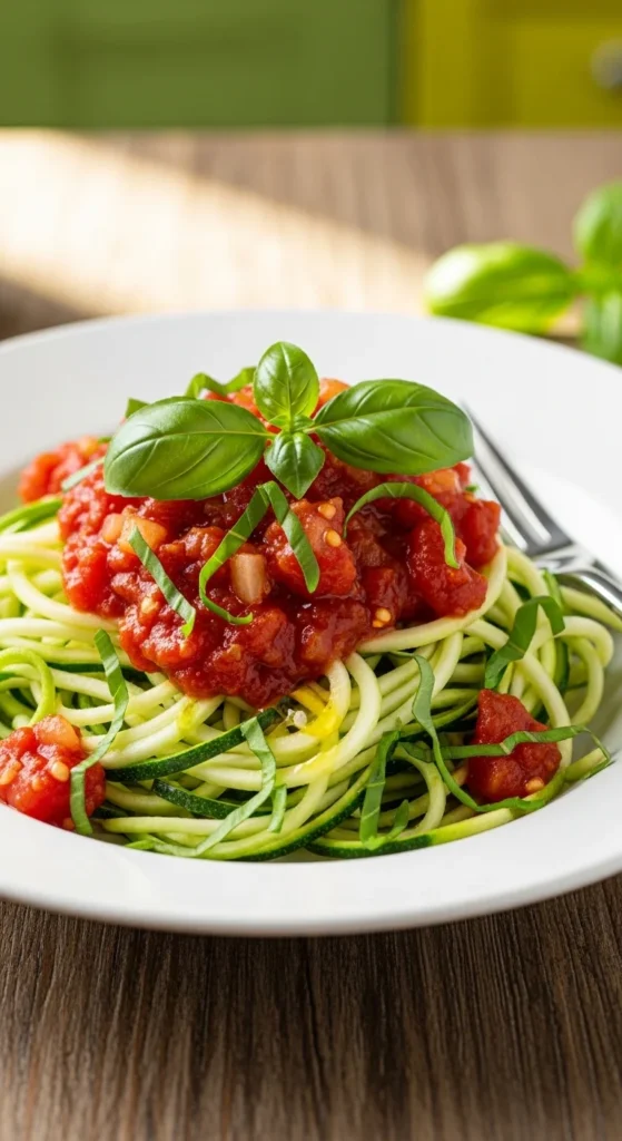 Zucchini Noodles with Marinara Sauce