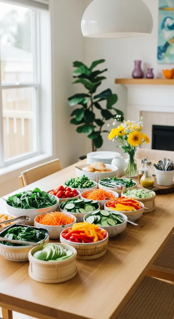 how to make a salad bar for guests