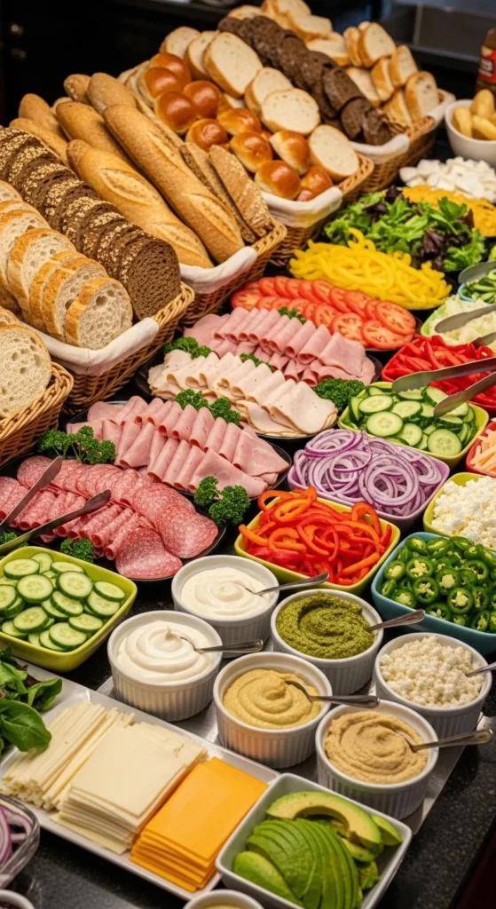 how to make a sandwich bar for guests