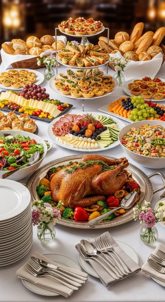 how to set up a lunch buffet for guests