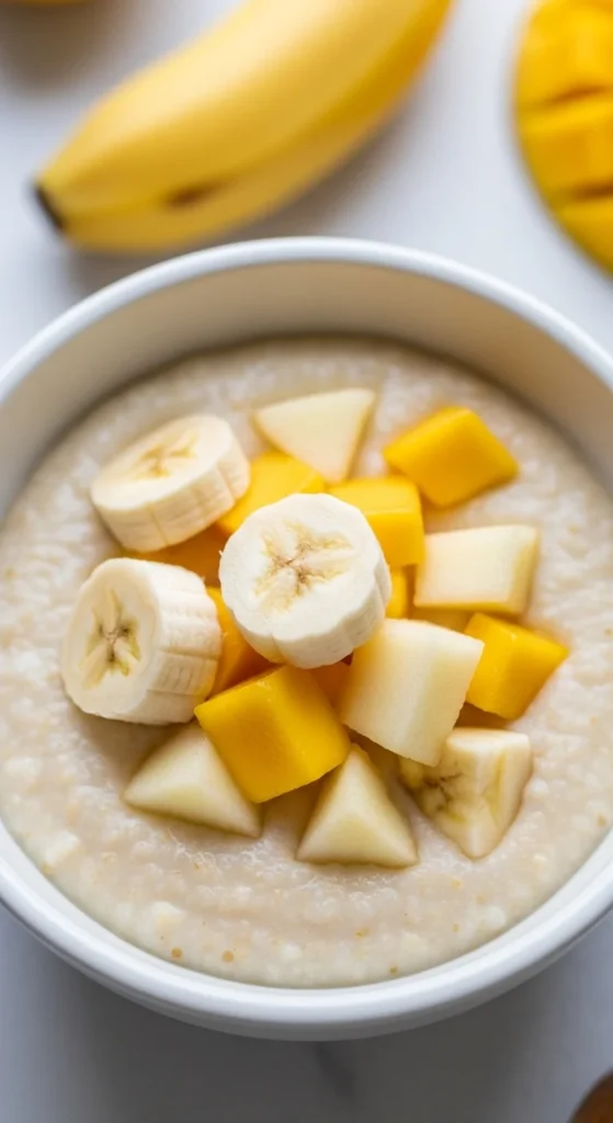 Baby-Friendly Porridge with Fruit