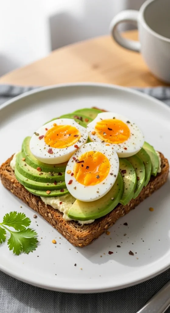Boiled Eggs with Avocado Toast