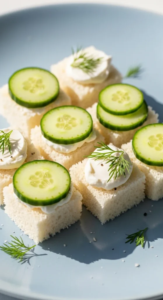 Cucumber and Cream Cheese Sandwich