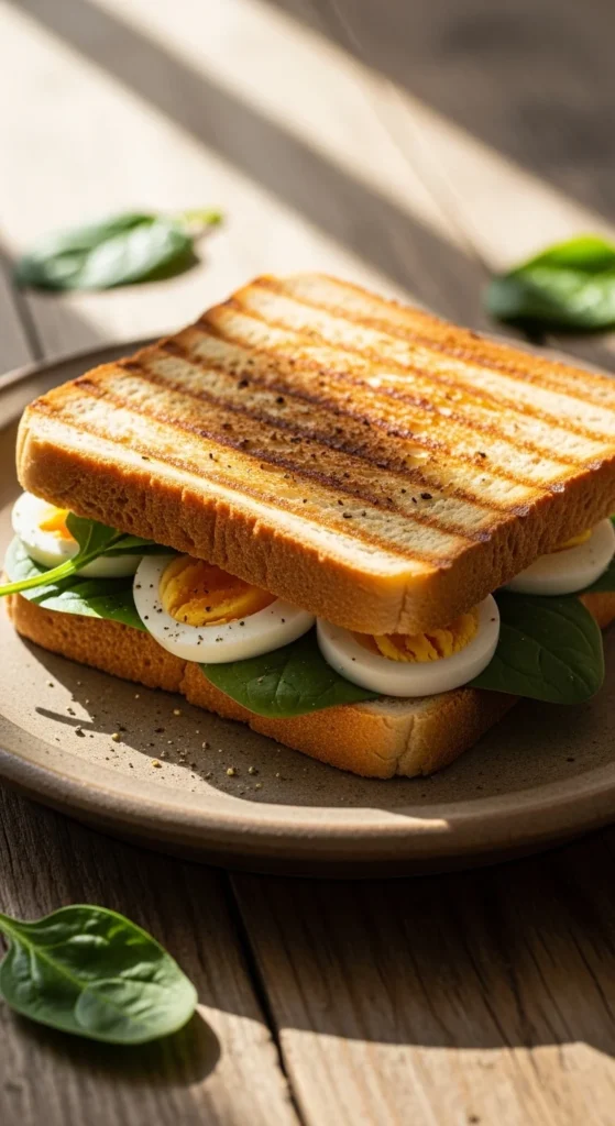 Egg and Spinach Sandwich