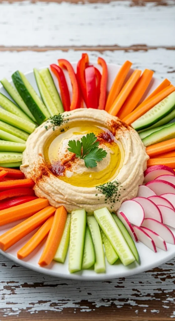 Hummus and Veggie Plate