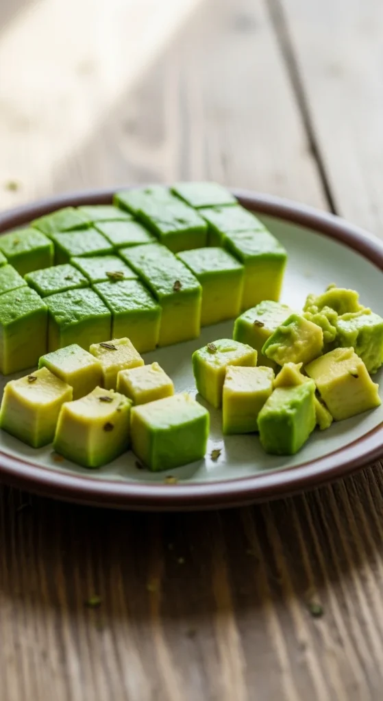 Soft Avocado Cubes