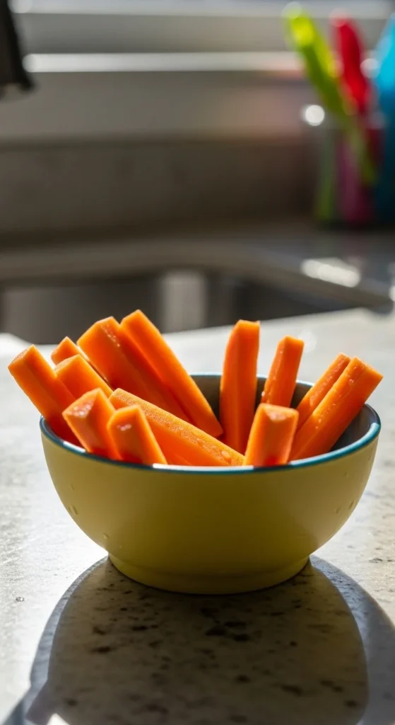 Steamed Carrot Sticks